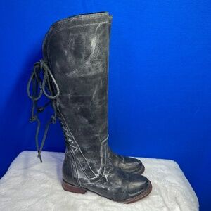 |•FREEBIRD🦅 BY STEVEN•| Stag Lace Up Knee High Boots Wide Calf Friendly Size 6